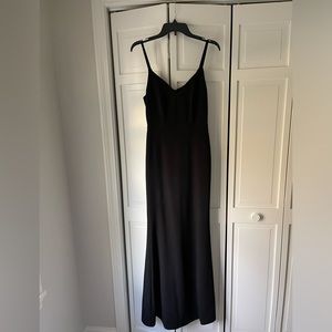 Lulus moments of bliss black backless mermaid maxi dress